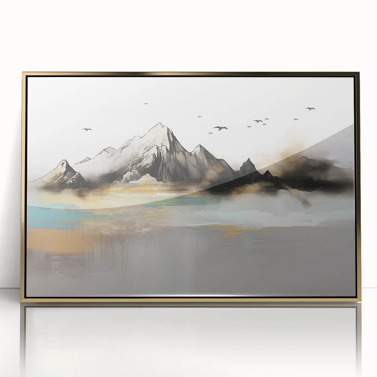 Abstract wall art canvas print showcasing vibrant colors and geometric shapes, perfect for modern home decor, emphasizing artistic expression.