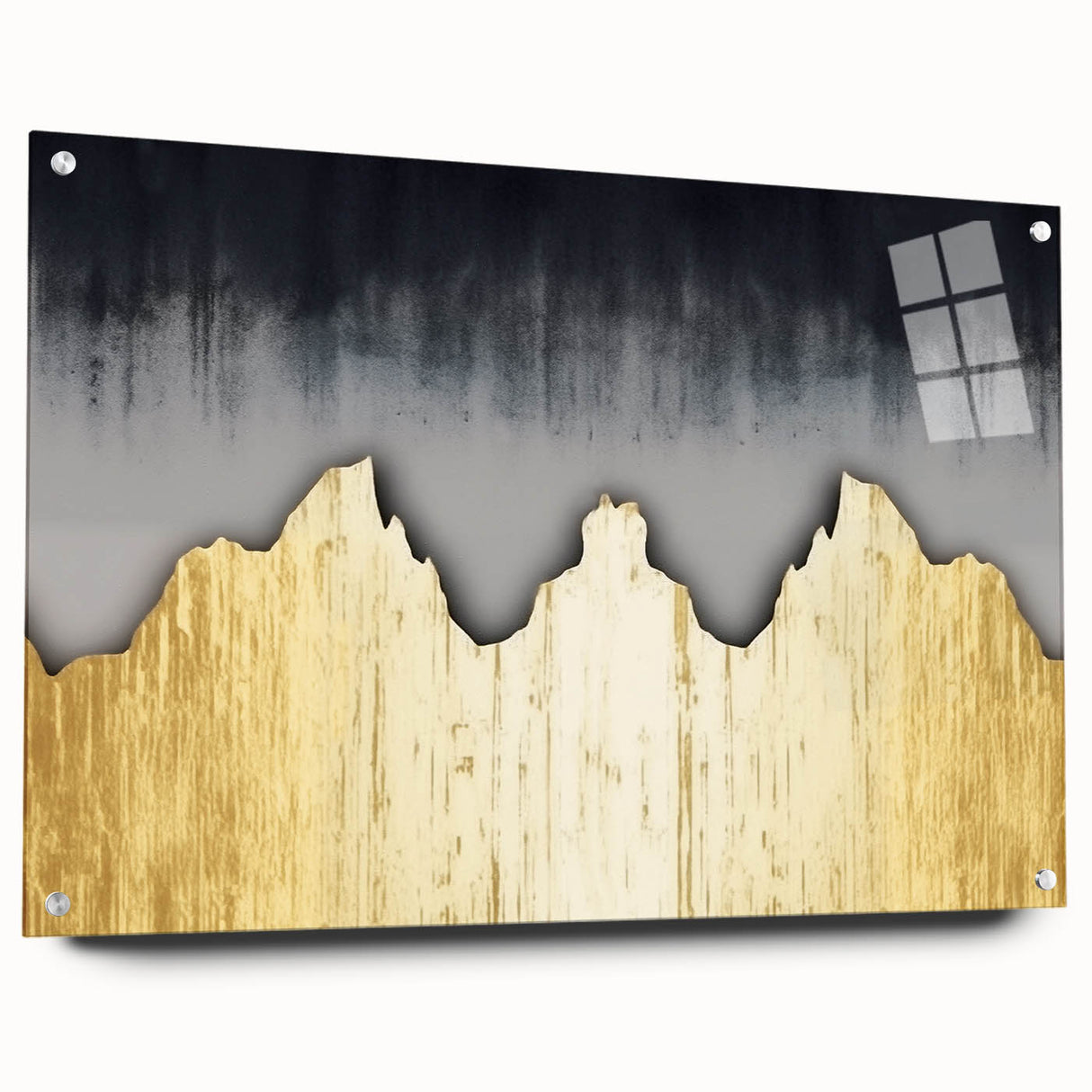 Abstract canvas artwork showcasing vibrant colors and dynamic shapes, perfect for modern home decor. The piece features a blend of blues, oranges, and yellows, evoking a sense of energy and creativity.