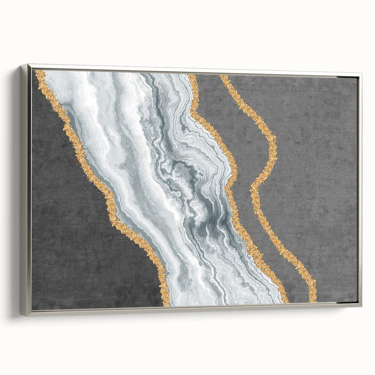 Abstract canvas artwork showcasing vibrant colors and dynamic shapes, ideal for modern decor, presented rolled in a protective tube.