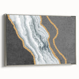Abstract canvas artwork showcasing vibrant colors and dynamic shapes, ideal for modern decor, presented rolled in a protective tube.