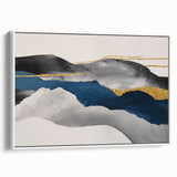 Vibrant abstract wall art canvas print showcasing dynamic colors and fluid shapes, perfect for modern home decor and artistic expression.