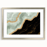 Abstract canvas artwork showcasing vibrant swirls of orange, blue, and yellow colors, perfect for modern home decor or art collections.