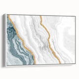 Abstract wall art canvas print showcasing vibrant colors and dynamic shapes, perfect for modern home decor or office spaces. The textured surface adds depth, enhancing the visual impact of the artwork.