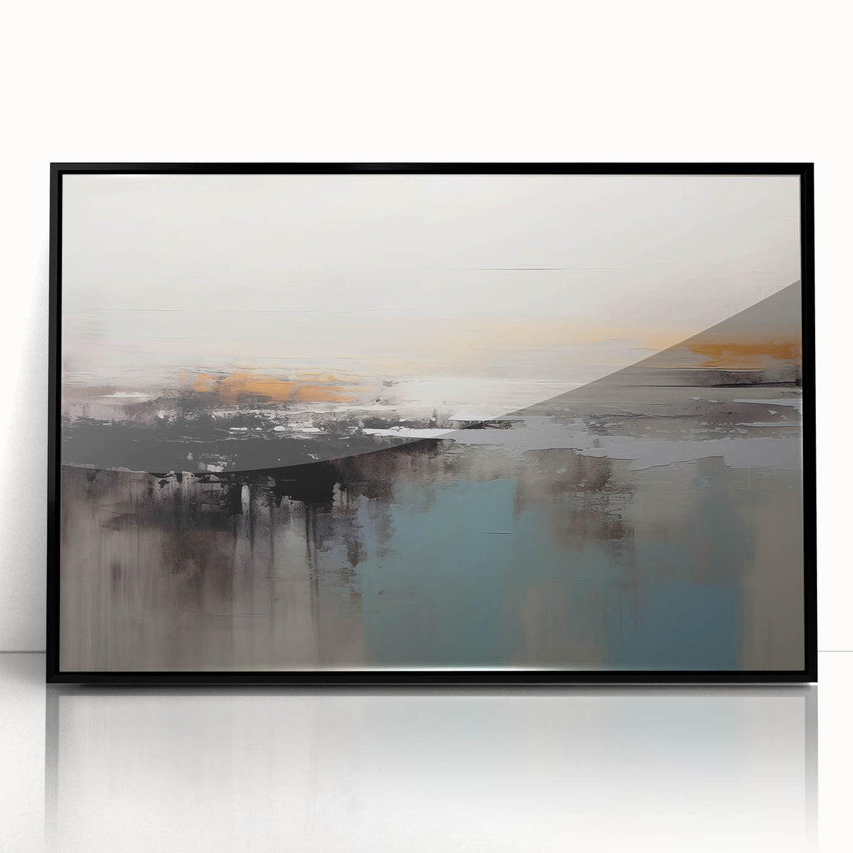 Colorful abstract canvas art with vibrant shapes and patterns showcasing a modern aesthetic, rolled and stored in a protective cardboard tube, ideal for home decor.