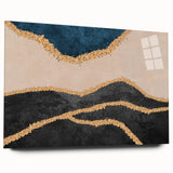 Vibrant abstract canvas art print showcasing dynamic shapes and colors, perfect for modern home decor and artistic interior styling.