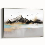 Abstract wall art canvas print showcasing vibrant colors and dynamic shapes, perfect for modern home decor, emphasizing contemporary artistic style.