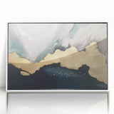 Vibrant abstract wall art canvas print showcasing bold colors and dynamic shapes, elegantly rolled for display and securely packaged in a protective tube.