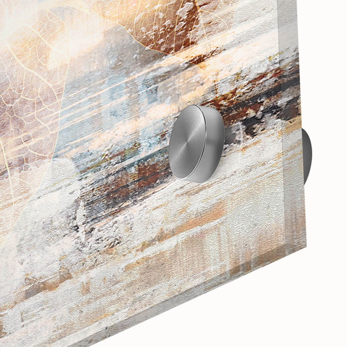 Colorful abstract canvas art showcasing vibrant swirls of blue, orange, and yellow, perfect for modern home decor or artistic spaces.