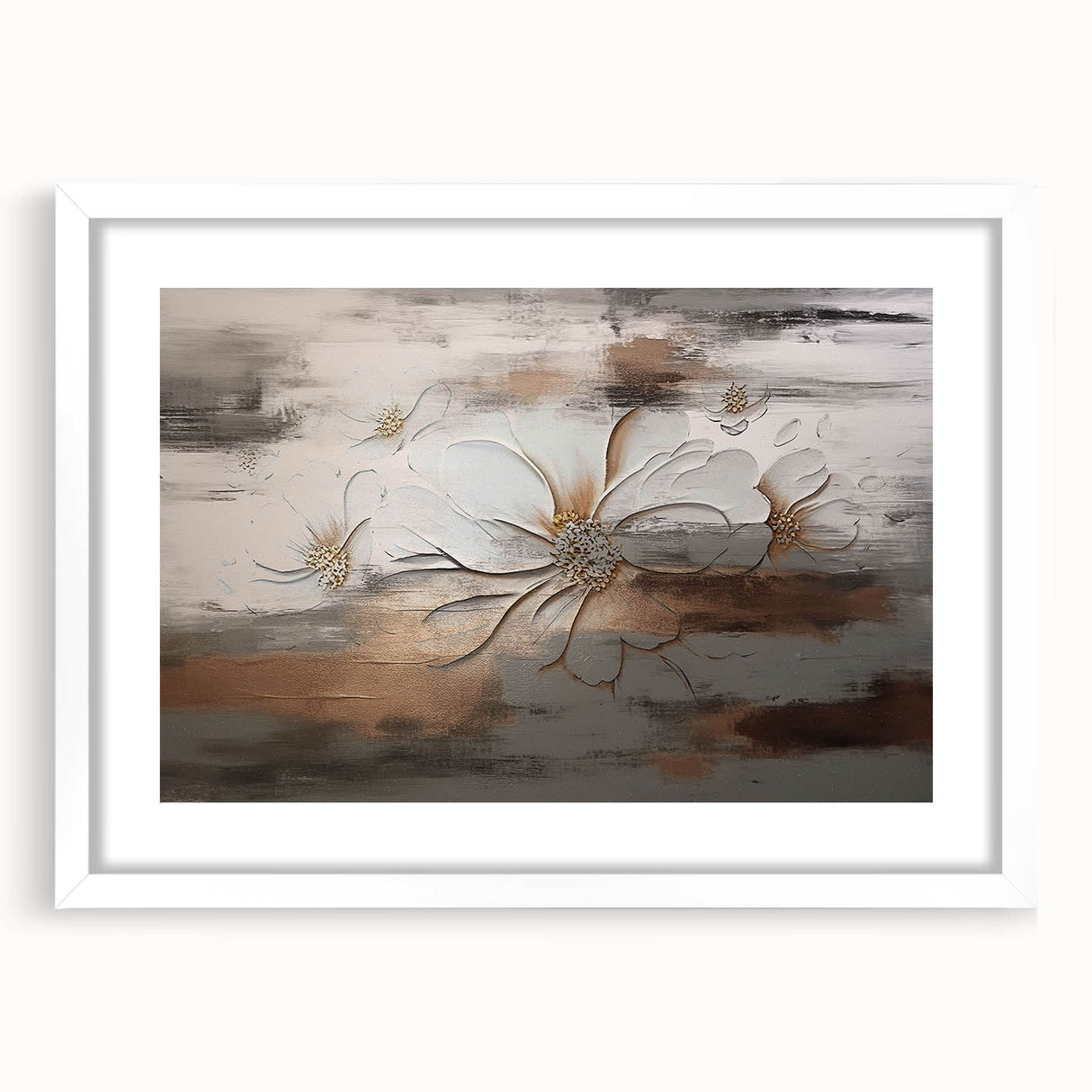 Abstract Contemplative Figure with Woodgrain - Minimalist Art