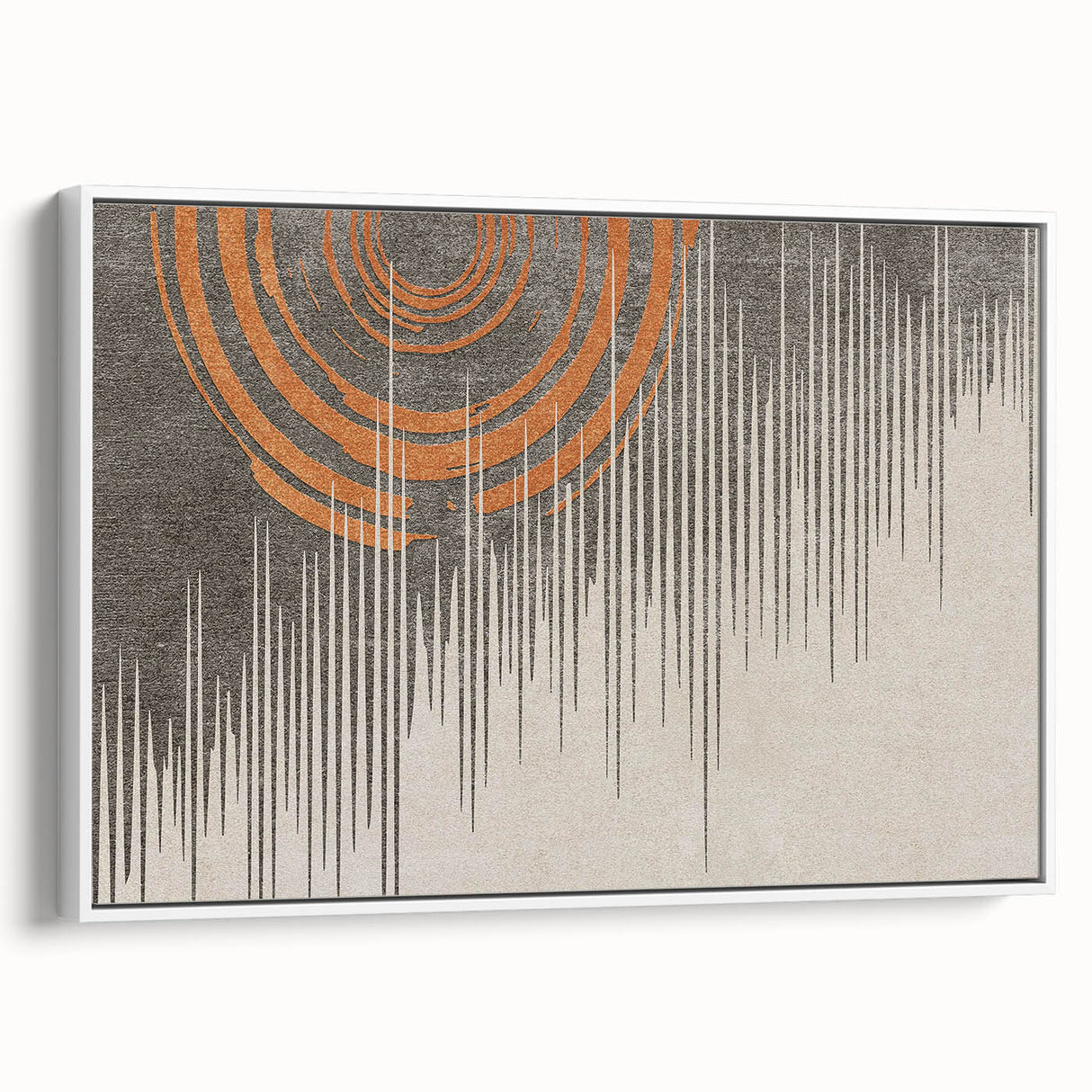 Abstract canvas artwork showcasing vibrant colors and geometric patterns, ideal for modern home decor. Packaged securely in a protective cardboard tube for safe delivery.
