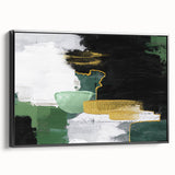Abstract wall art canvas in vibrant colors, showcasing bold geometric shapes and fluid lines, ideal for modern home decor and artistic expression.