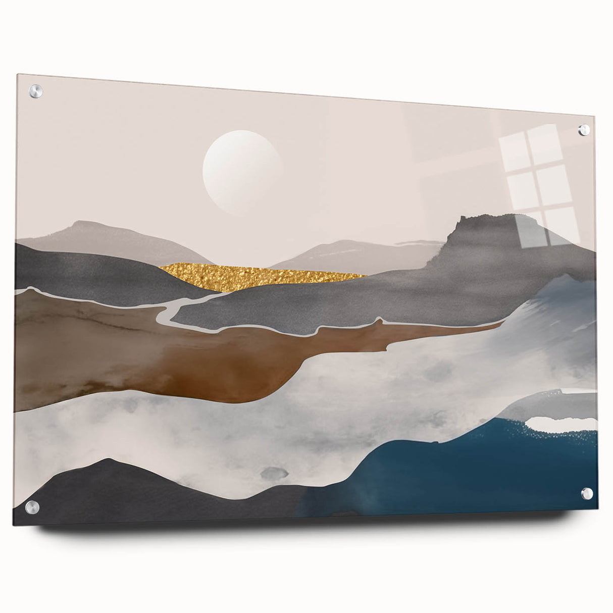 Abstract wall art canvas print showcasing vibrant colors and fluid shapes, perfect for modern decor, enhancing artistic ambiance in any room.