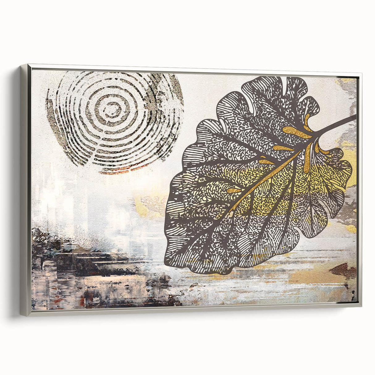 Abstract canvas art print showcasing vibrant geometric shapes in bold colors, ideal for modern home decor. Features a mix of blues, yellows, and reds, enhancing any living space.