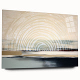 Colorful abstract wall art canvas showcasing vibrant shapes and fluid patterns in blue, orange, and yellow hues, ideal for modern decor.