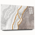 Abstract wall art canvas print showcasing vibrant colors of blue, orange, and yellow, featuring fluid shapes and modern design elements for contemporary decor.