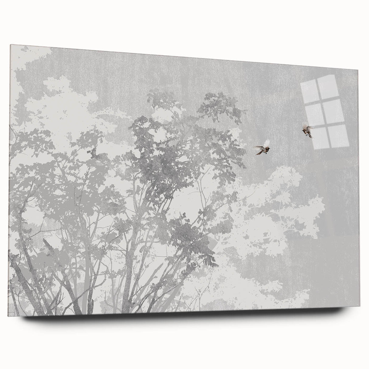 Vibrant rolled canvas showcasing abstract geometric art with bold colors and intricate patterns, securely packaged in a protective cardboard tube for delivery.