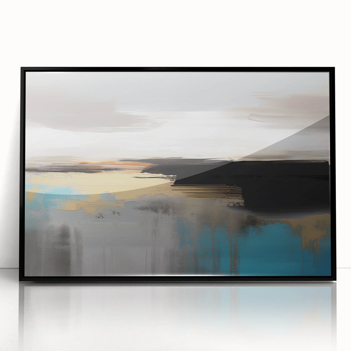 Abstract wall art print showcasing vibrant colors and dynamic shapes, perfect for modern home decor, emphasizing creativity and style.