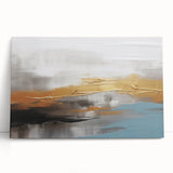 Colorful abstract wall art canvas featuring vibrant geometric shapes and patterns, ideal for modern home decor. Rolled and securely packaged in a cardboard tube for easy shipping and display.