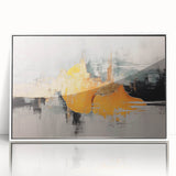 Vibrant abstract wall art canvas print showcasing dynamic colors and fluid shapes, perfect for contemporary home decor or artistic accenting.