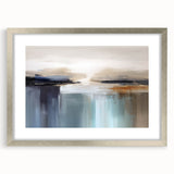 Vibrant abstract canvas art featuring bold, swirling colors of blue, orange, and yellow, ideal for modern home decor or artistic inspiration.