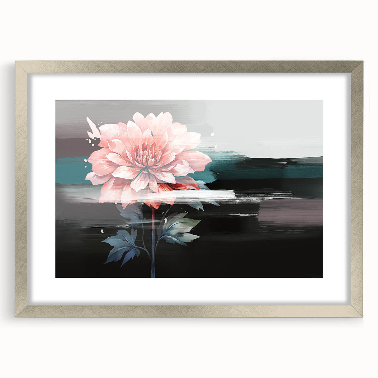 Abstract wall art print showcasing vibrant colors and geometric shapes, perfect for modern home decor, presented on a rolled canvas for easy framing.