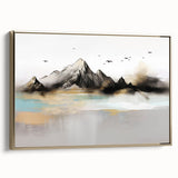 Abstract wall art print showcasing vibrant colors and dynamic shapes, ideal for contemporary home decor or artistic spaces.