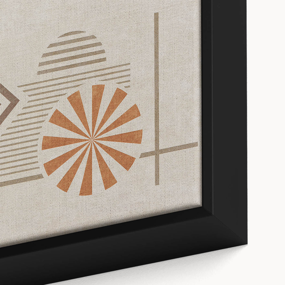 Colorful abstract wall art canvas print showcasing vibrant shapes and fluid lines in blue, orange, and yellow, ideal for modern home decor.