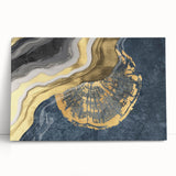Abstract canvas art featuring vibrant colors and geometric patterns, ideal for modern home decor, showcasing a unique design with a textured finish.