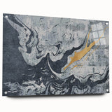 Abstract wall art canvas print showcasing vibrant colors and dynamic shapes, ideal for modern decor. Rolled and securely packaged in a protective tube for shipping.