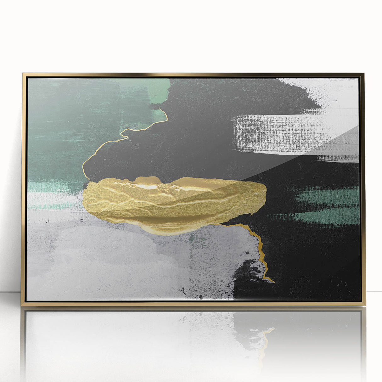 Colorful abstract wall art canvas print showcasing vibrant geometric shapes and textures, ideal for modern home decor or office spaces.