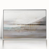 Colorful abstract canvas art print showcasing vibrant swirls of blue and orange, perfect for modern home decor, emphasizing creativity and expression.