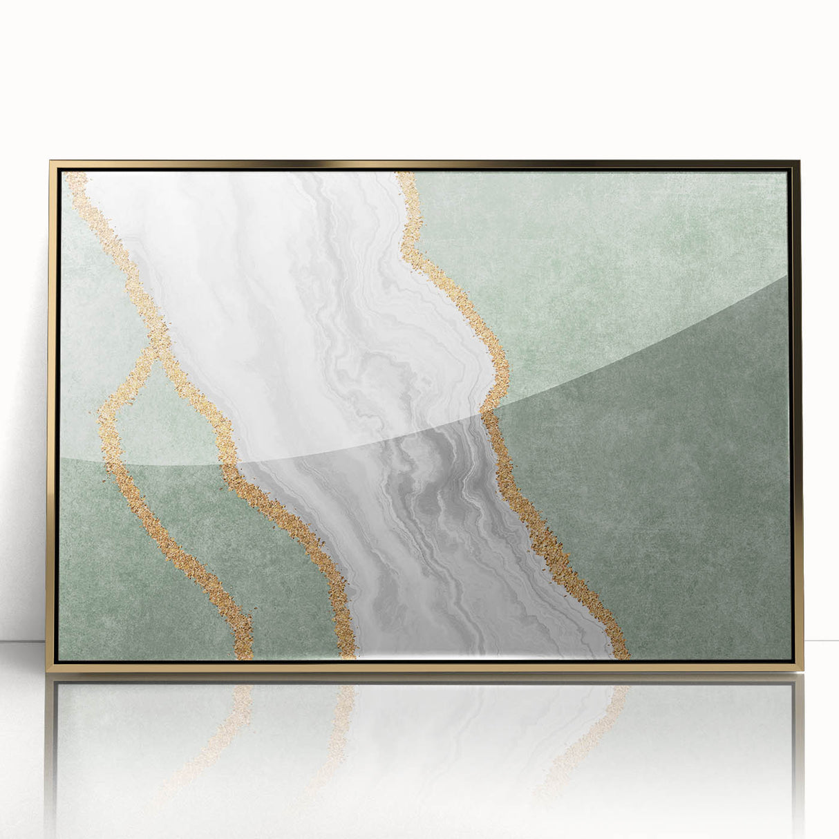 Vibrant abstract wall art on canvas showcasing bold geometric shapes in vivid colors, perfect for modern home decor or gallery display.