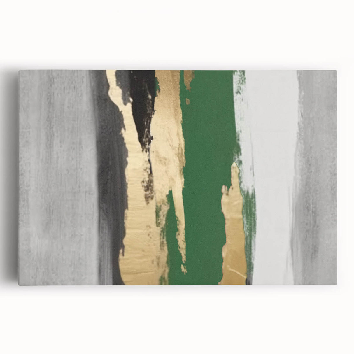 Abstract geometric wall art canvas print in vibrant colors, showcasing dynamic shapes and lines, ideal for modern home decor.
