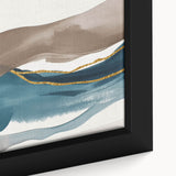 Abstract wall art canvas print showcasing vibrant colors and dynamic shapes, perfect for modern home decor or gallery display.