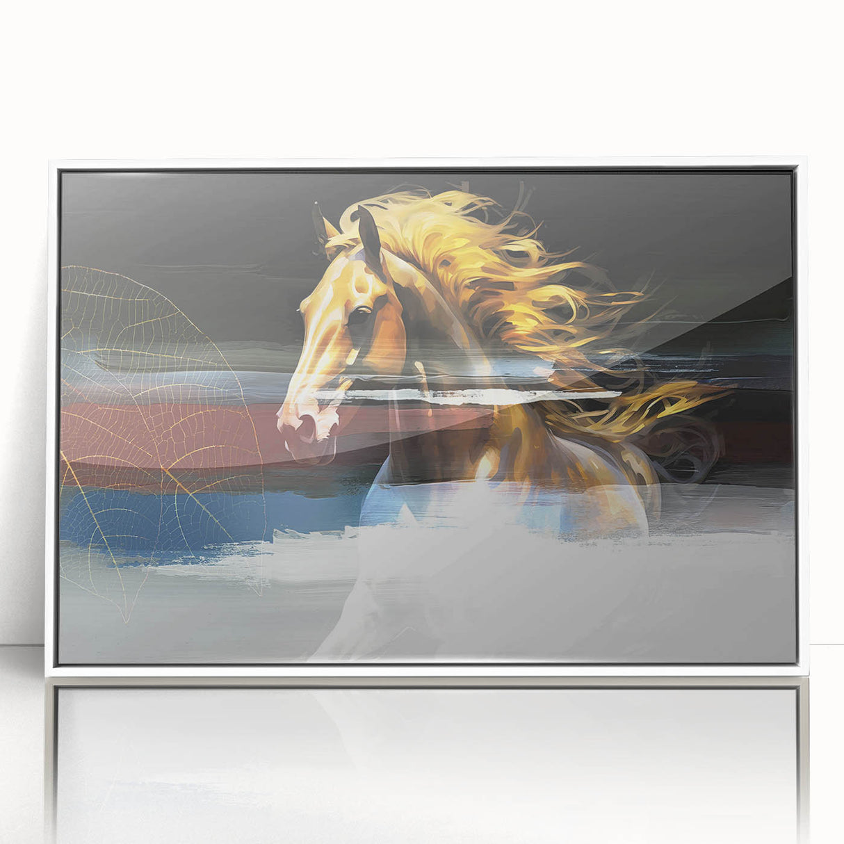 Abstract canvas artwork showcasing vibrant colors and dynamic shapes, ideal for modern home decor or artistic interior design.