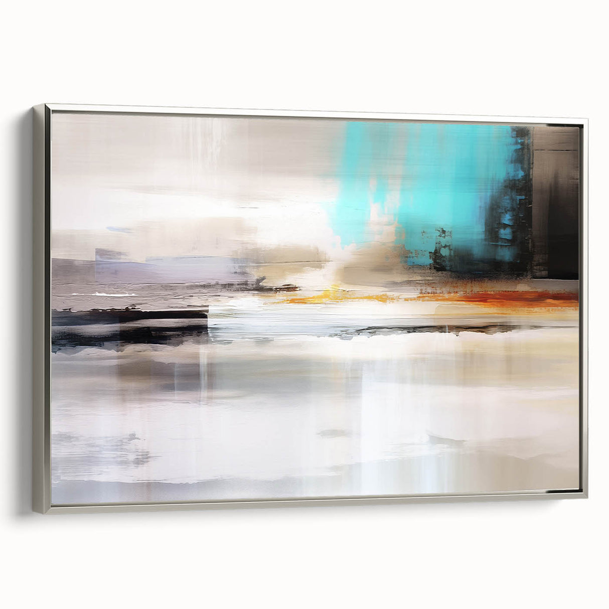Vibrant abstract canvas art featuring bold colors and dynamic shapes, perfect for modern home decor, displayed against a neutral backdrop.