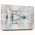 Vibrant abstract canvas artwork with swirling blue, orange, and yellow colors, ideal for modern home decor and artistic expression.