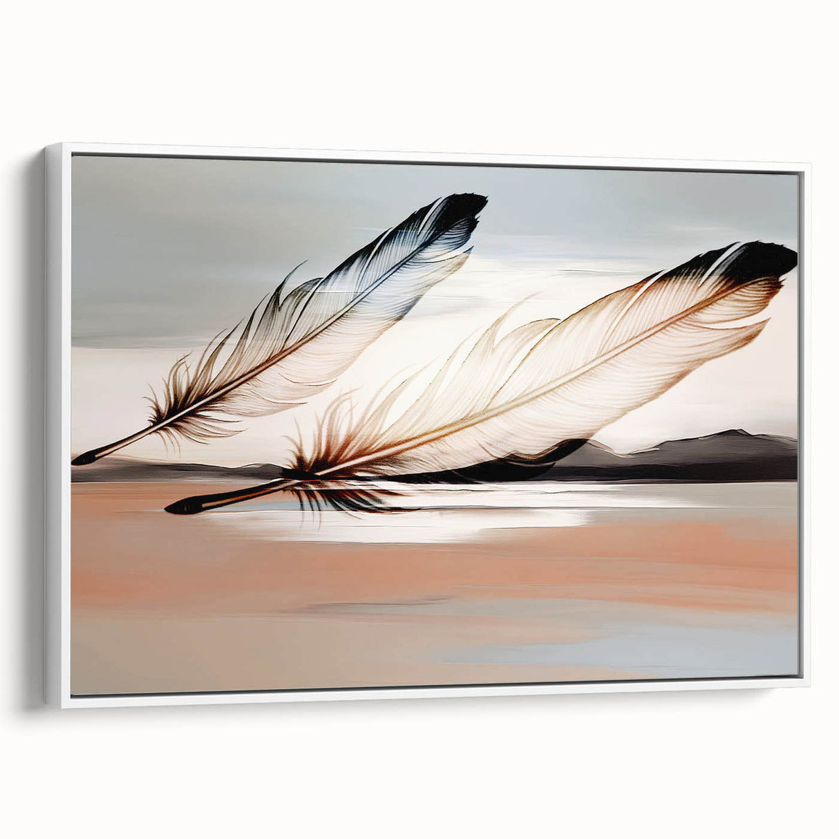 Colorful abstract wall art canvas print showcasing vibrant swirls of blue, orange, and yellow, perfect for modern home decor.