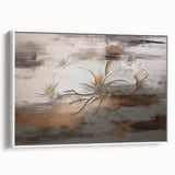 Abstract Contemplative Figure with Woodgrain - Minimalist Art