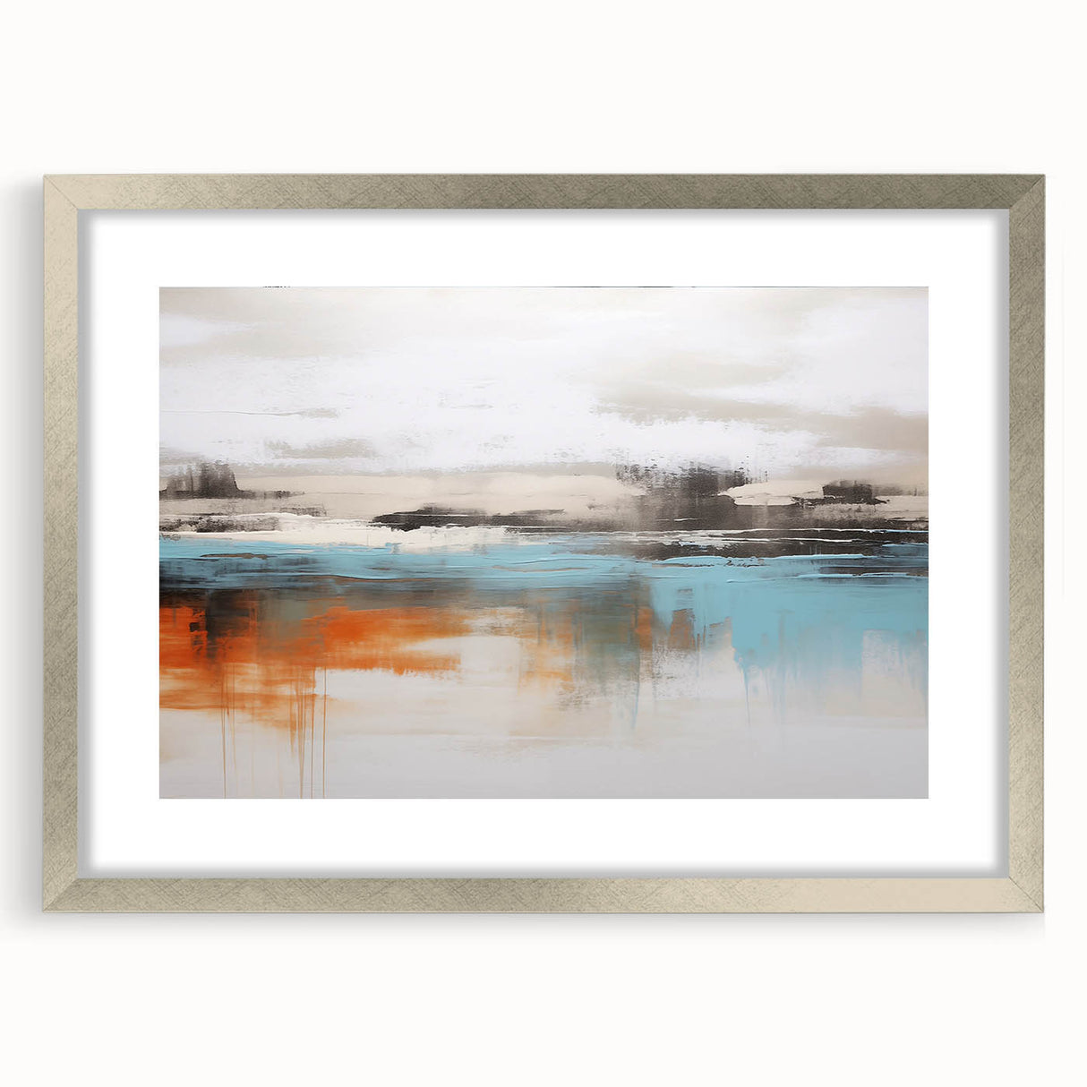 Abstract wall art canvas featuring vibrant colors and geometric shapes, elegantly rolled and secured in a protective cardboard tube for safe shipping.