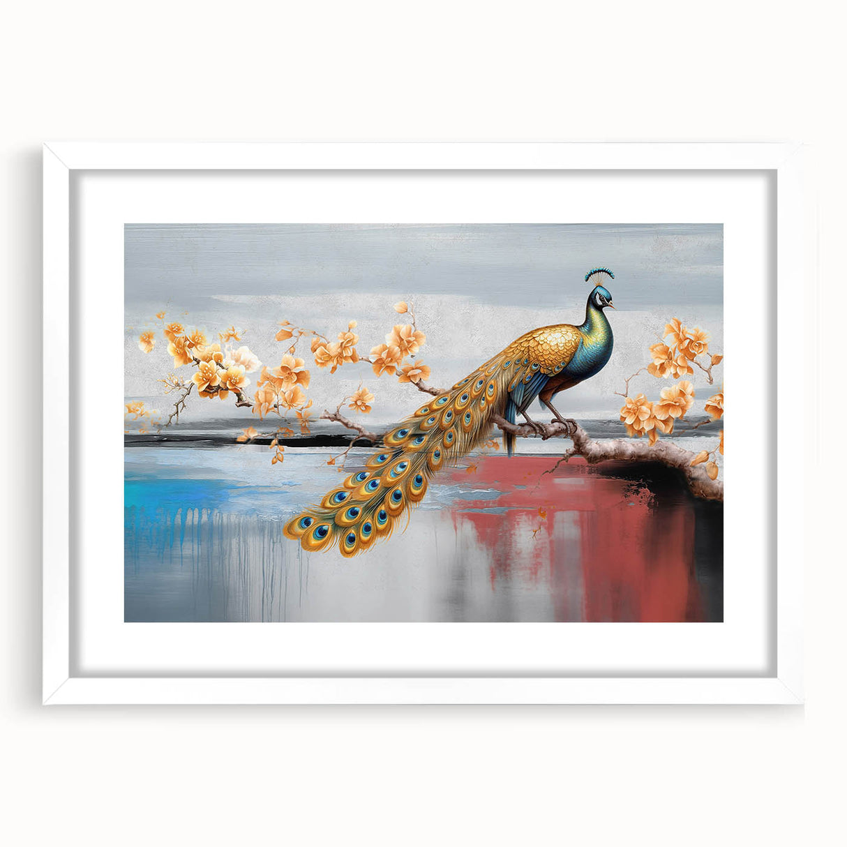 Vibrant abstract wall art canvas print showcasing bold colors and dynamic shapes, rolled for easy shipping and storage, ideal for modern home decor.