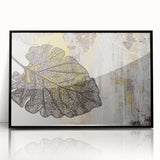 Colorful abstract wall art canvas print showcasing vibrant swirls of blue, orange, and yellow, perfect for modern home decor.