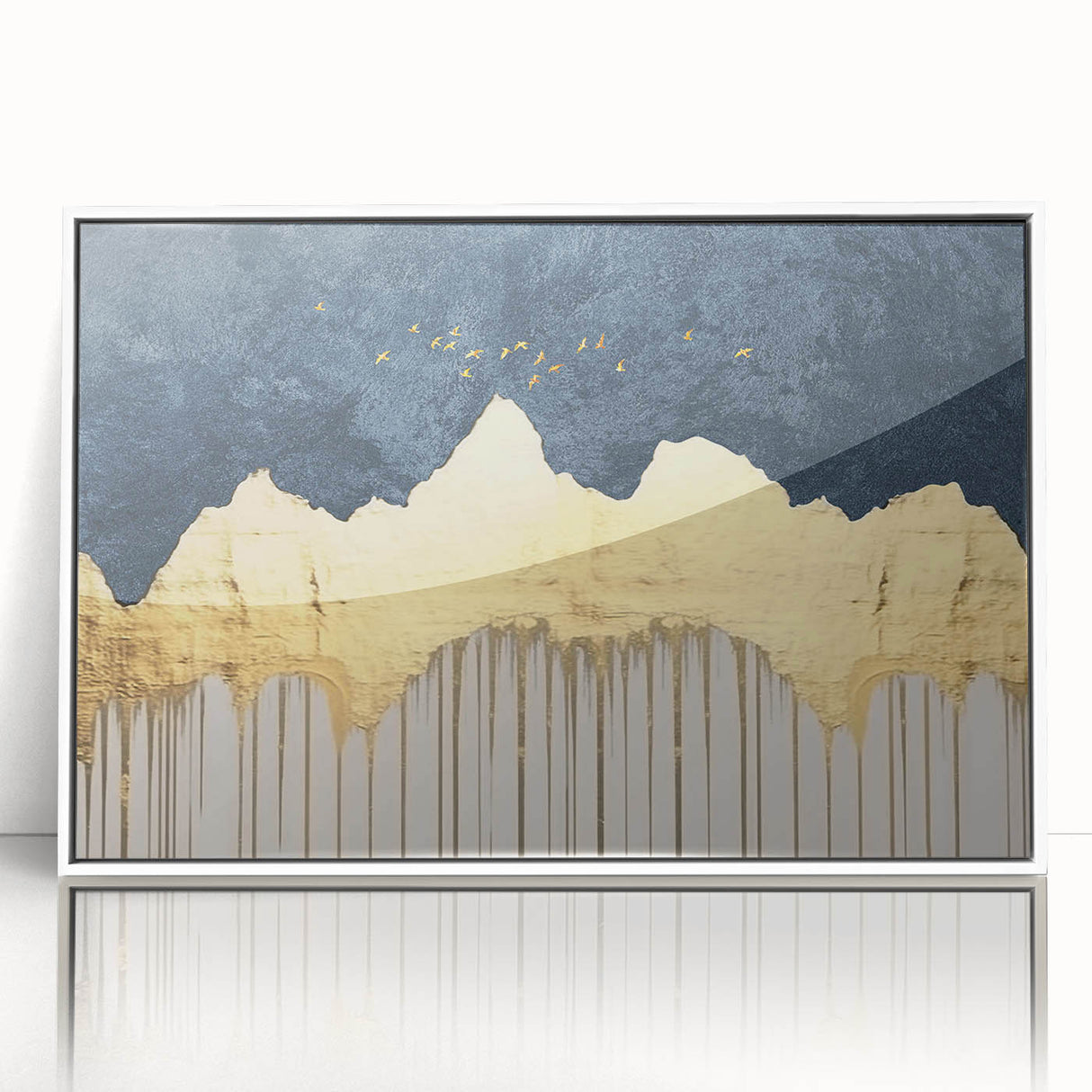 Abstract wall art print showcasing vibrant colors and fluid shapes, perfect for modern decor, emphasizing a dynamic sense of movement and creativity.
