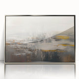 Abstract canvas artwork showcasing vibrant colors and fluid shapes, perfect for modern decor, displayed in a stylish living room setting.