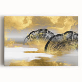Colorful abstract wall art canvas featuring vibrant geometric patterns and bold hues, ideal for modern home decor. Includes a protective cardboard tube for shipping.