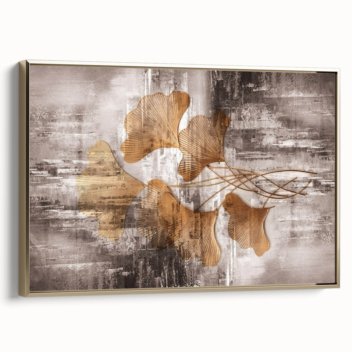 Colorful abstract wall art canvas featuring vibrant swirls of orange, blue, and yellow, perfect for modern home decor or artistic spaces.