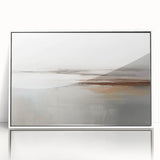 Colorful abstract wall art canvas print showcasing vibrant geometric shapes and textures in blue, orange, and yellow hues, ideal for modern decor.