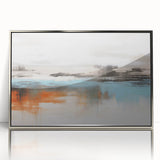 Abstract wall art canvas showcasing vibrant colors and dynamic shapes, perfect for modern home decor, presented rolled in a protective cardboard tube for easy storage and transport.