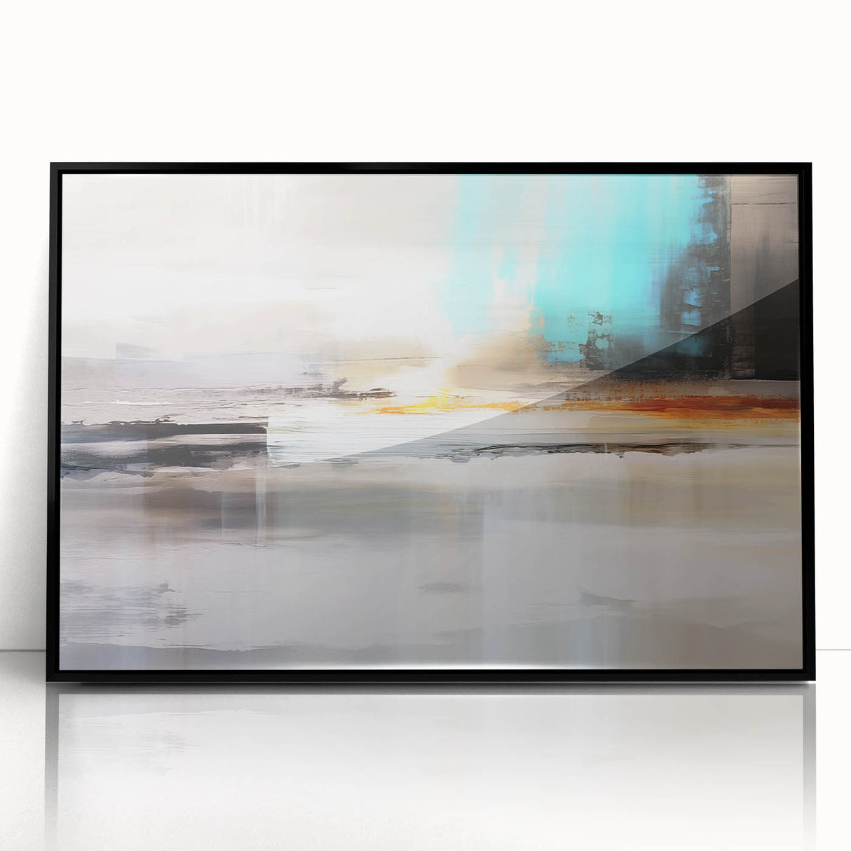 Vibrant abstract wall art canvas print showcasing bold colors and dynamic shapes, perfect for modern decor in living spaces or offices.
