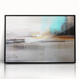 Vibrant abstract wall art canvas print showcasing bold colors and dynamic shapes, perfect for modern decor in living spaces or offices.